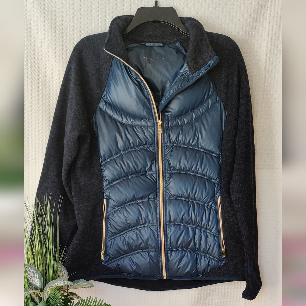 London Fog Women's Down Puffer and knit Jacket Size Medium
